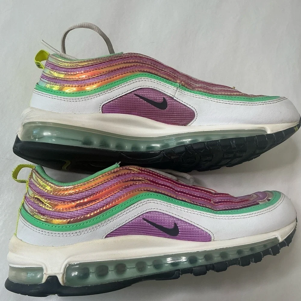 Nike AirMax 97 Neon Multi Colors Sneakers Shoes Size 9.5